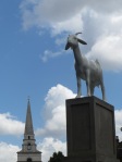 Spitalfields Goat Sculpture Copyright L Debnam 2013 