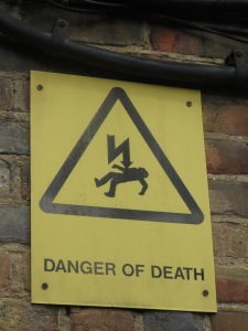 Danger of Death sign Lisson Grove Copyright L Debnam 2013