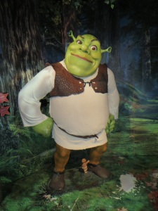 Shrek in wax at Madame Tussands Copyright L Debnam 2013